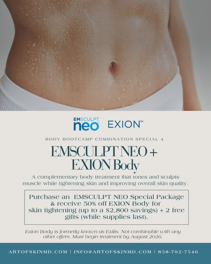 art of skin md body contouring special offers 2026 emsculpt and exion body